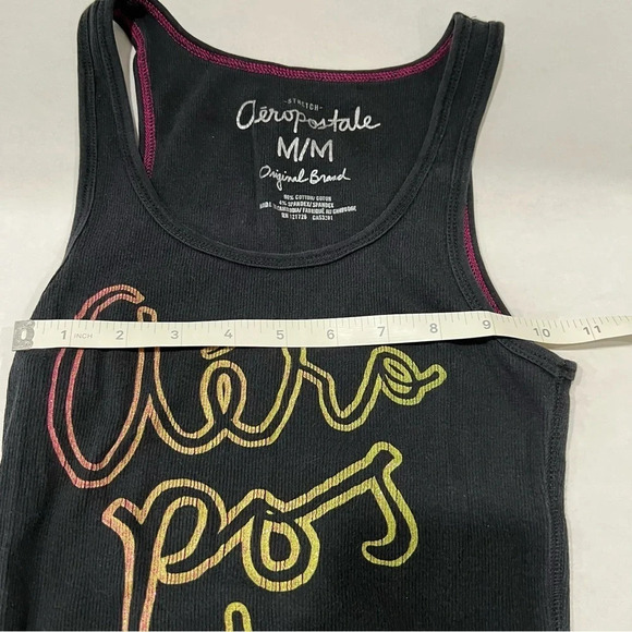 Aeropostale stretch tank top size Medium Black - Picture 9 of 9